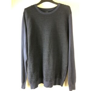 14th‎ & Union Mens XL Striped Pullover  Sweater Blue Black Knit